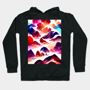 River of Hope Fluid Abstract Pattern Hoodie